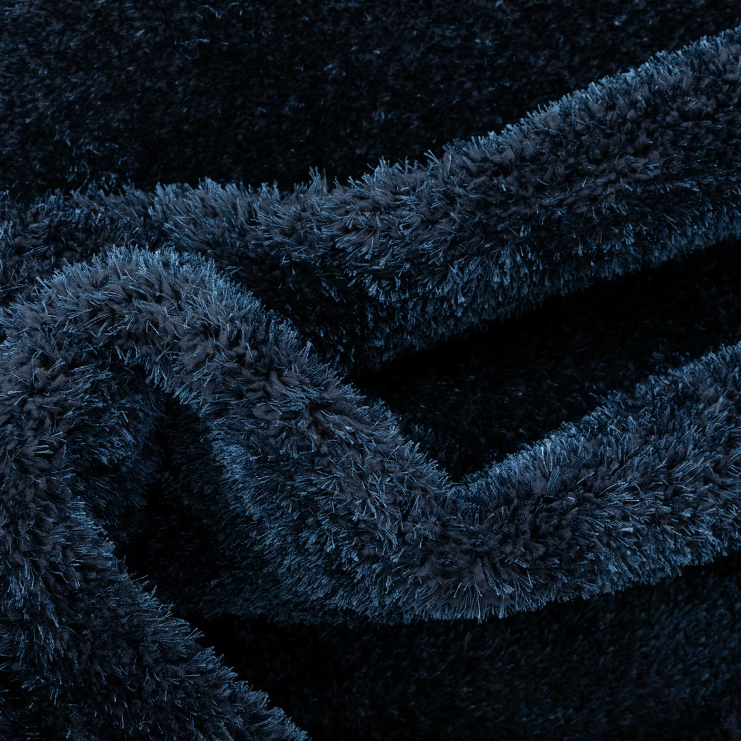 Well Woven Chroma Glam Solid Ultra Soft Indigo Blue Multi-Textured Shimmer Pile Shag Rug 3 Well Woven Chroma Glam Solid Ultra Soft Indigo Blue Multi-Textured Shimmer Pile Shag Rug