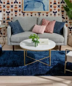 Well Woven Chroma Glam Solid Ultra Soft Indigo Blue Multi-Textured Shimmer Pile Shag Rug 17 Well Woven Chroma Glam Solid Ultra Soft Indigo Blue Multi-Textured Shimmer Pile Shag Rug