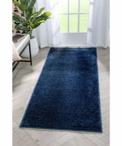 Well Woven Chroma Glam Solid Ultra Soft Indigo Blue Multi-Textured Shimmer Pile Shag Rug 25 Well Woven Chroma Glam Solid Ultra Soft Indigo Blue Multi-Textured Shimmer Pile Shag Rug