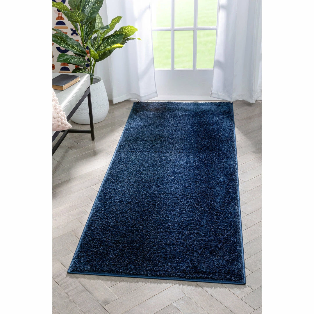 Well Woven Chroma Glam Solid Ultra Soft Indigo Blue Multi-Textured Shimmer Pile Shag Rug 13 Well Woven Chroma Glam Solid Ultra Soft Indigo Blue Multi-Textured Shimmer Pile Shag Rug