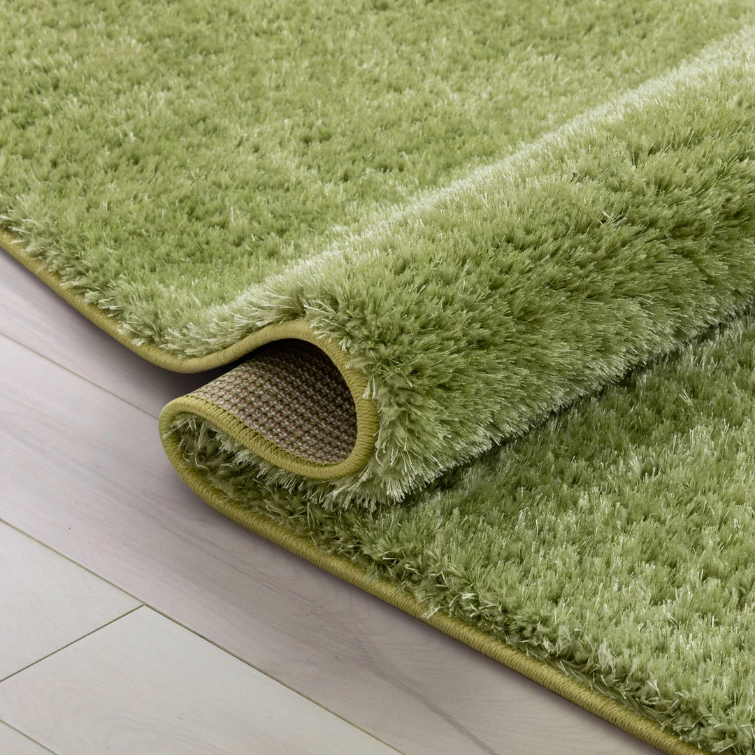 Well Woven Chroma Glam Solid Ultra Soft Green Multi-Textured Shimmer Pile Shag Rug 9 Well Woven Chroma Glam Solid Ultra Soft Green Multi-Textured Shimmer Pile Shag Rug