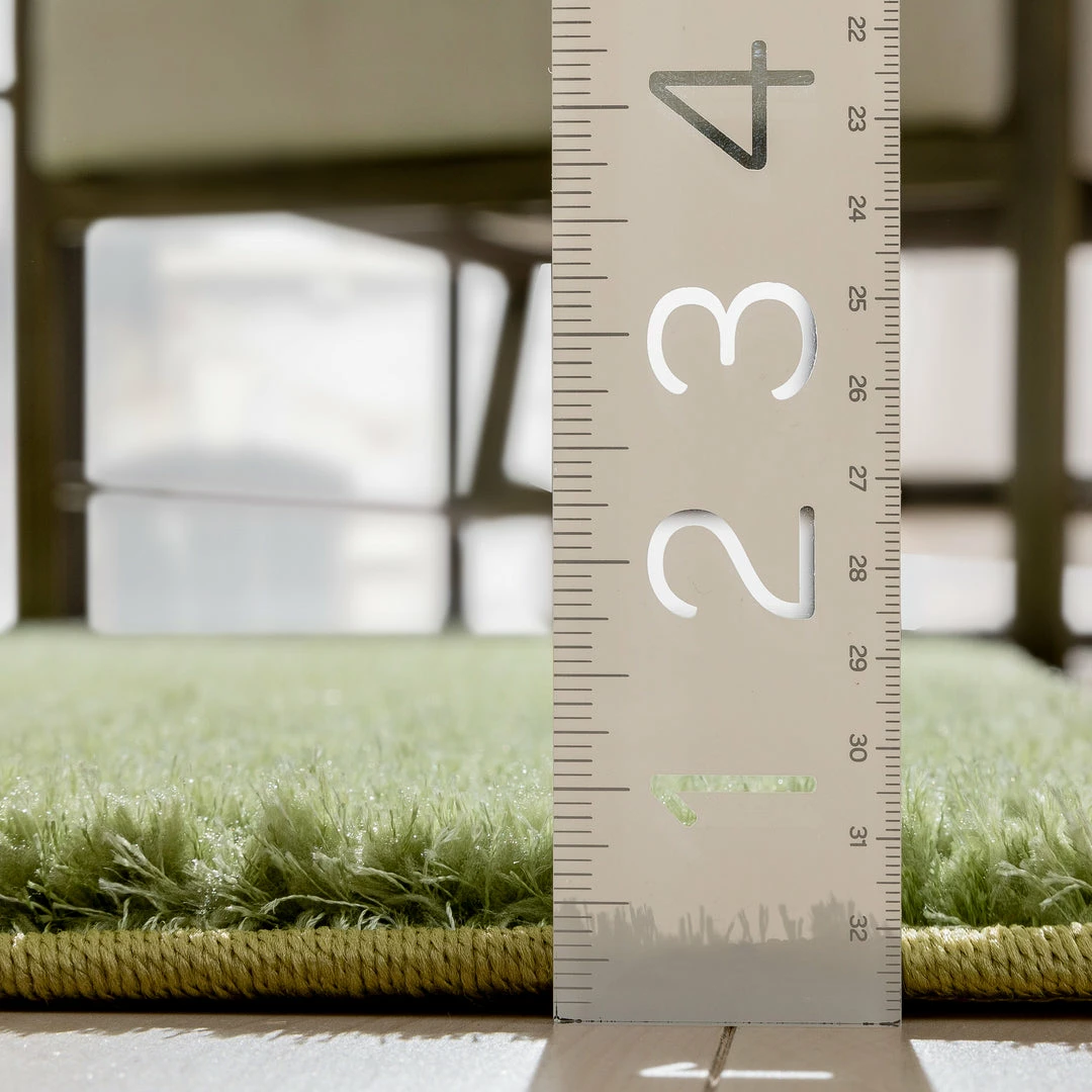 Well Woven Chroma Glam Solid Ultra Soft Green Multi-Textured Shimmer Pile Shag Rug 7 Well Woven Chroma Glam Solid Ultra Soft Green Multi-Textured Shimmer Pile Shag Rug