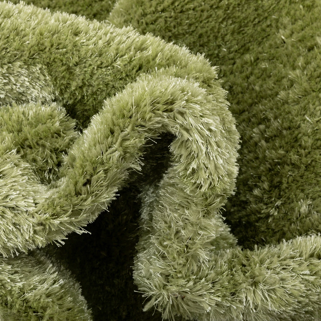 Well Woven Chroma Glam Solid Ultra Soft Green Multi-Textured Shimmer Pile Shag Rug 3 Well Woven Chroma Glam Solid Ultra Soft Green Multi-Textured Shimmer Pile Shag Rug