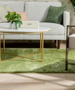 Well Woven Chroma Glam Solid Ultra Soft Green Multi-Textured Shimmer Pile Shag Rug 18 Well Woven Chroma Glam Solid Ultra Soft Green Multi-Textured Shimmer Pile Shag Rug