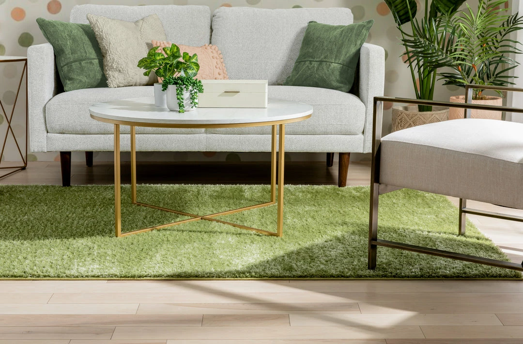 Well Woven Chroma Glam Solid Ultra Soft Green Multi-Textured Shimmer Pile Shag Rug 6 Well Woven Chroma Glam Solid Ultra Soft Green Multi-Textured Shimmer Pile Shag Rug