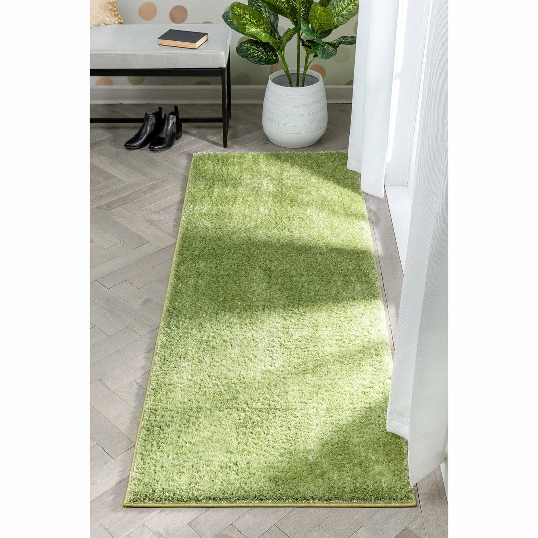 Well Woven Chroma Glam Solid Ultra Soft Green Multi-Textured Shimmer Pile Shag Rug 11 Well Woven Chroma Glam Solid Ultra Soft Green Multi-Textured Shimmer Pile Shag Rug