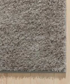 Well Woven Chroma Glam Solid Ultra Soft Light Grey Multi-Textured Shimmer Pile Shag Rug