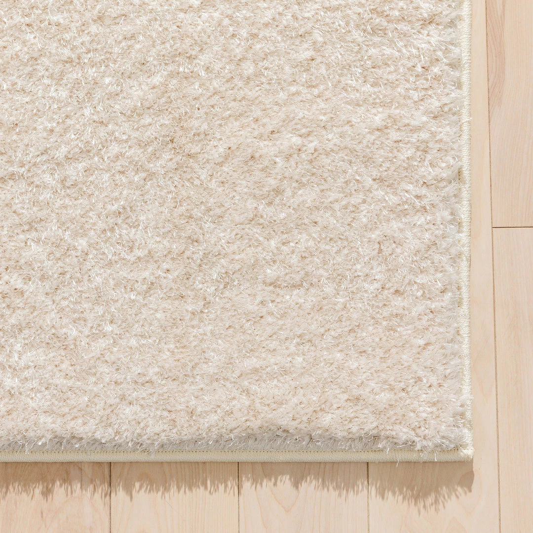 Well Woven Chroma Glam Solid Ultra Soft Beige Multi-Textured Shimmer Pile Shag Rug 4 Well Woven Chroma Glam Solid Ultra Soft Beige Multi-Textured Shimmer Pile Shag Rug