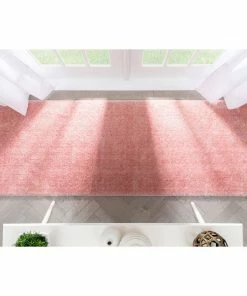 Well Woven Chroma Glam Solid Ultra Soft Light Pink Multi-Textured Shimmer Pile Shag Rug