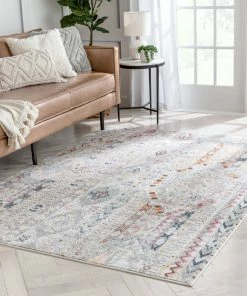 Well Woven Otero Vintage Boho Aztec Tribal Ivory Rug