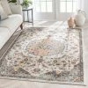 Well Woven Vintage Jena Bohemian Persian Oriental Beige Rug