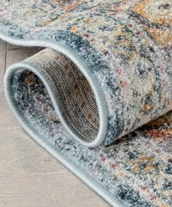 Well Woven Matlock Bohemian Eclectic Persian Blue Rug Vintage