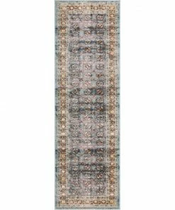 Well Woven Matlock Bohemian Eclectic Persian Blue Rug Vintage