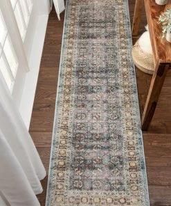 Well Woven Matlock Bohemian Eclectic Persian Blue Rug Vintage