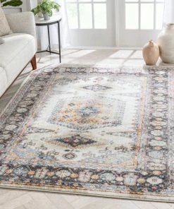 Well Woven Roswell Bohemian Eclectic Aztec Beige Rug