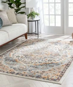 Well Woven Waco Bohemian Eclectic Floral Beige Rug Vintage