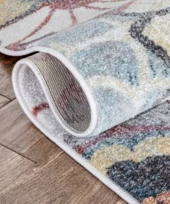 Well Woven Lissa Bohemian Eclectic Floral Blue Rug