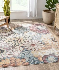 Well Woven Lissa Bohemian Eclectic Floral Blue Rug