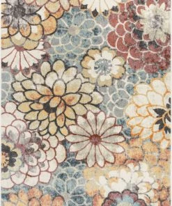 Well Woven Lissa Bohemian Eclectic Floral Blue Rug