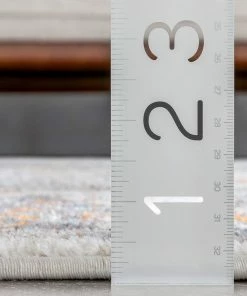 Well Woven Corona Vintage Eclectic Floral Botanical Border Grey Rug