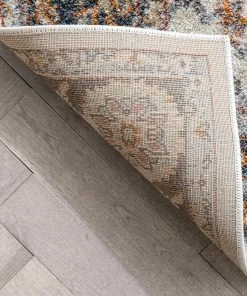 Well Woven Corona Vintage Eclectic Floral Botanical Border Grey Rug