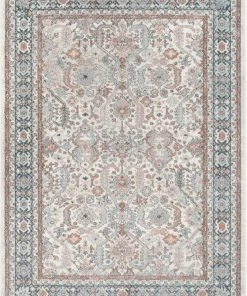 Well Woven Salida Vintage Oriental Botanical Border Beige Rust Rug Global