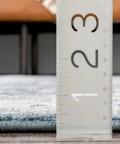 Well Woven Global Salida Vintage Oriental Botanical Border Blue Rug