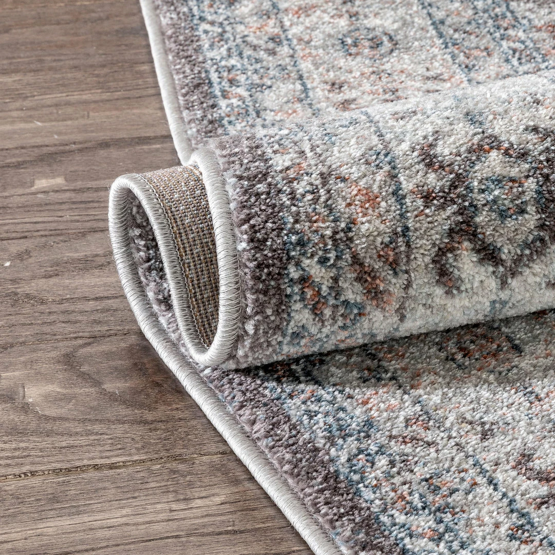 Well Woven Global Salida Vintage Oriental Botanical Border Grey Rug 6 Well Woven Global Salida Vintage Oriental Botanical Border Grey Rug