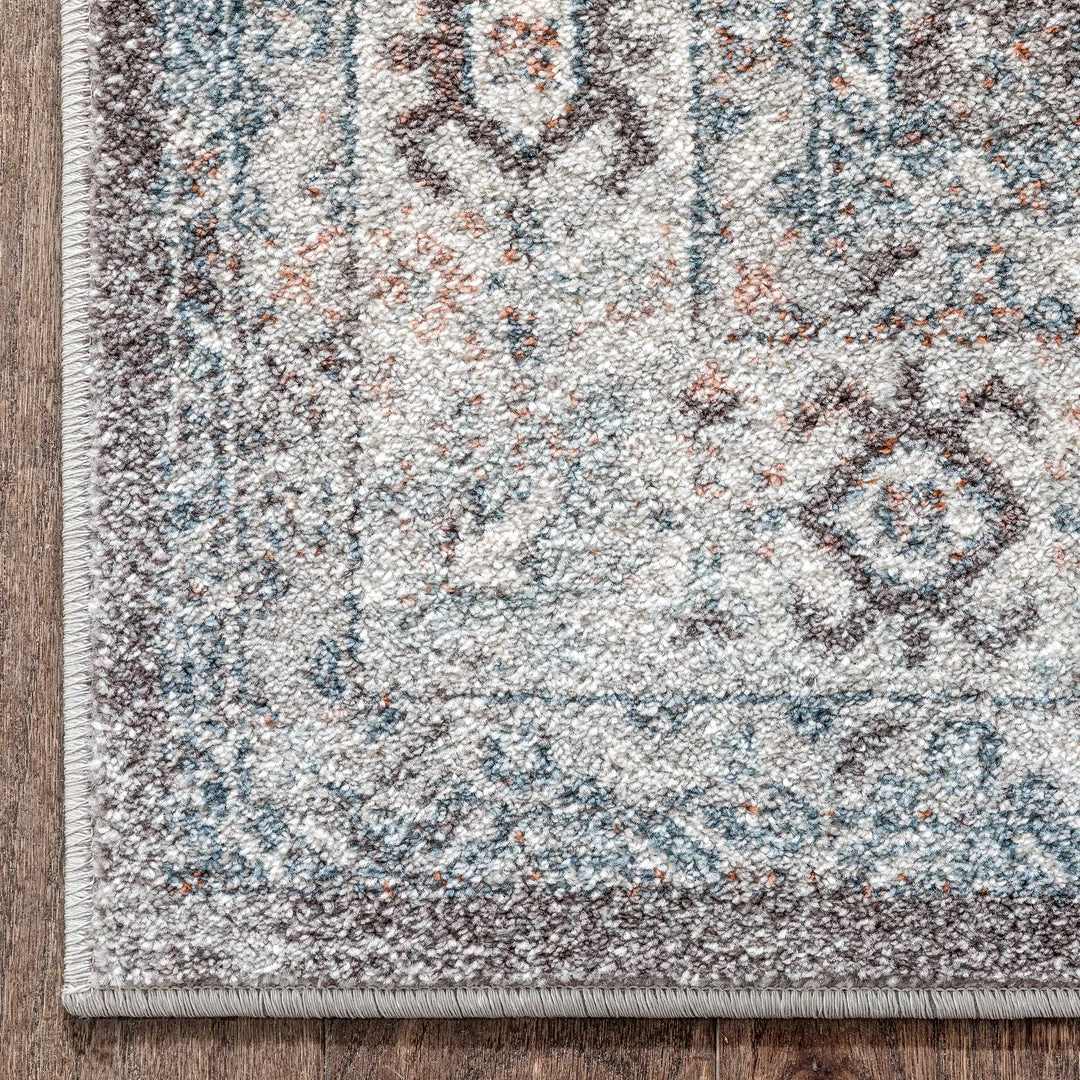 Well Woven Global Salida Vintage Oriental Botanical Border Grey Rug 4 Well Woven Global Salida Vintage Oriental Botanical Border Grey Rug