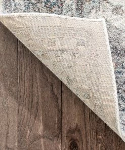 Well Woven Global Salida Vintage Oriental Botanical Border Grey Beige Rug