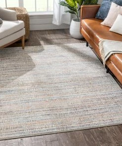 Well Woven Collins Vintage Abstract Stripes Grey Rug Global