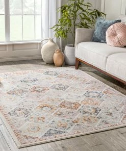 Well Woven Elaine Vintage Bohemian Panel Ivory Green Rug