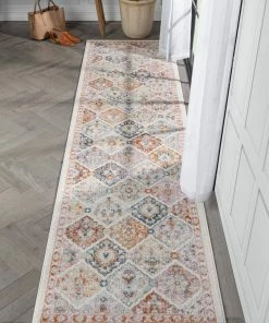 Well Woven Elaine Vintage Bohemian Panel Ivory Green Rug