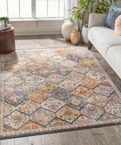 Well Woven Global Elaine Vintage Bohemian Panel Blue Rug