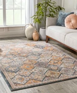 Well Woven Global Elaine Vintage Bohemian Panel Blue Rug