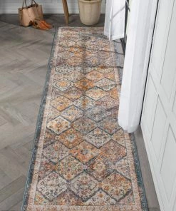 Well Woven Global Elaine Vintage Bohemian Panel Blue Rug