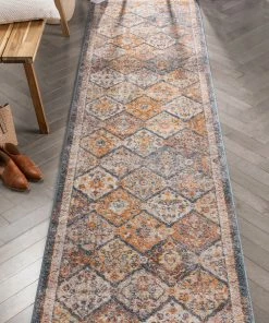 Well Woven Global Elaine Vintage Bohemian Panel Blue Rug