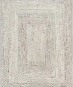 Well Woven Chindi Bohemian Vintage Solid & Striped Multi-Color Ivory Yellow Braided Pattern Rug Global