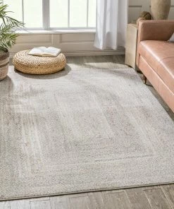 Well Woven Chindi Bohemian Vintage Solid & Striped Multi-Color Ivory Yellow Braided Pattern Rug Global