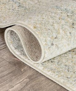 Well Woven Chindi Bohemian Vintage Solid & Striped Multi-Color Green Ivory Braided Pattern Rug