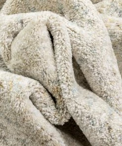 Well Woven Chindi Bohemian Vintage Solid & Striped Multi-Color Green Ivory Braided Pattern Rug