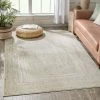 Well Woven Chindi Bohemian Vintage Solid & Striped Multi-Color Green Ivory Braided Pattern Rug