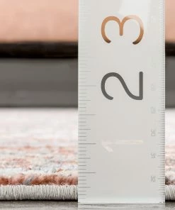 Well Woven Global Chindi Bohemian Vintage Solid & Striped Multi-Color Blush Light Blue Braided Pattern Rug