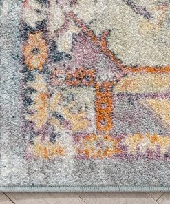 Well Woven Encino Global Vintage Medallion Light Blue Rug