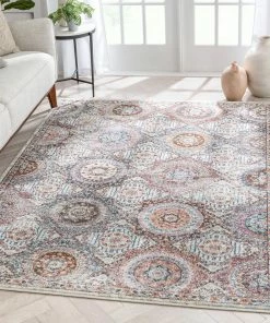 Well Woven Global Palermo Bohemian Mandala Ogee Beige Rug