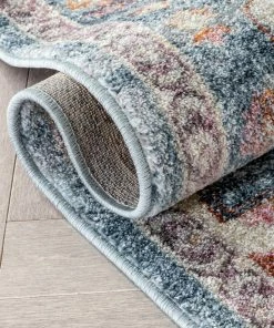 Well Woven Mesilla Bohemian Aztec Tribal Light Blue Rug Global