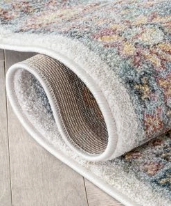 Well Woven Grande Bohemian Oriental Botanical Border Ivory Rug