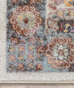 Well Woven Grande Bohemian Oriental Botanical Border Ivory Rug