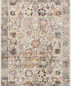 Well Woven Grande Bohemian Oriental Botanical Border Ivory Rug