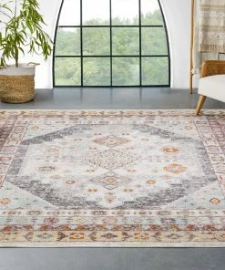 Well Woven Virden Bohemian Eclectic Tribal Aztec Grey Rug